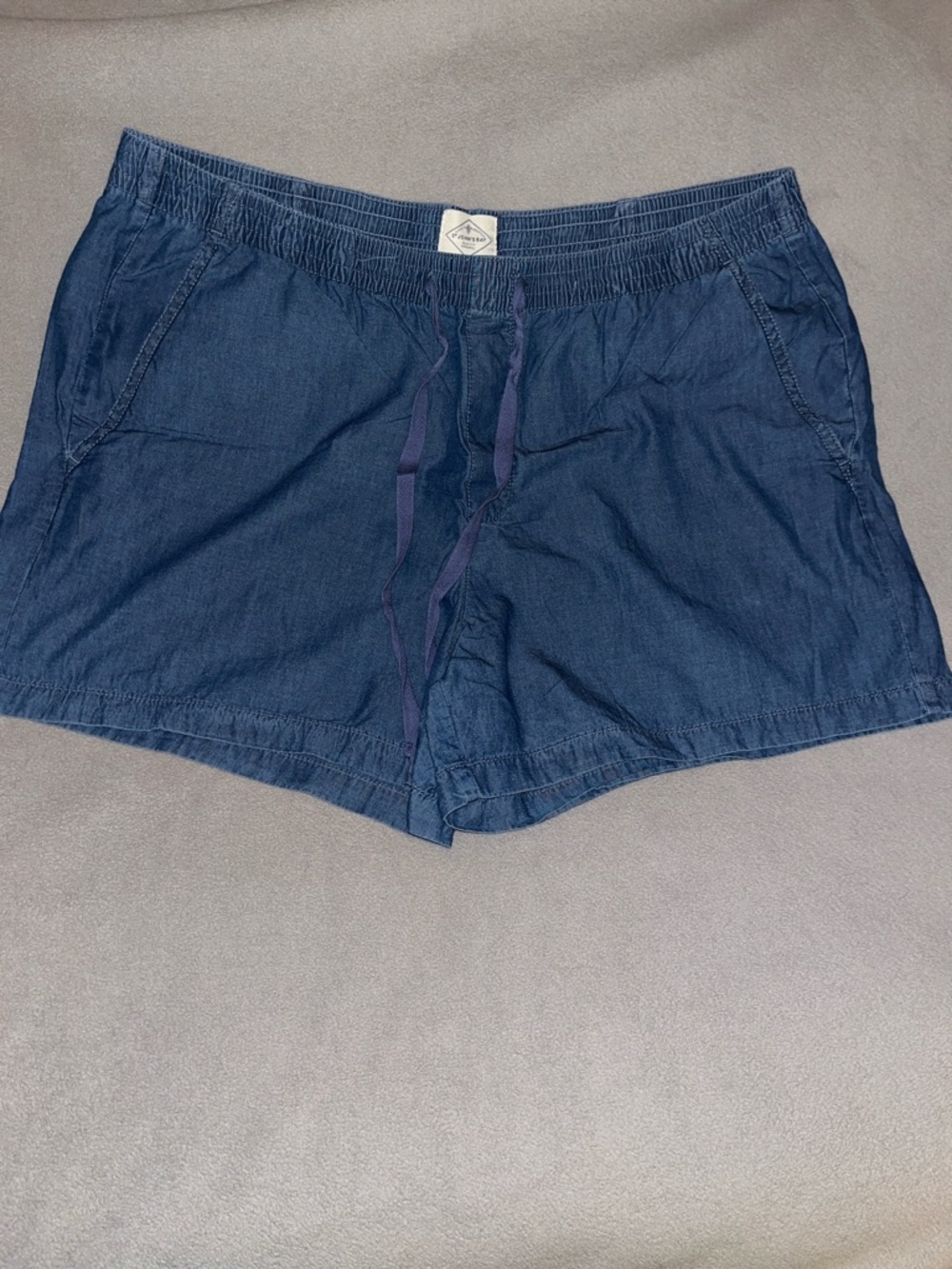 St. John's Bay Women's Dark Blue Denim Color Cotton Shorts